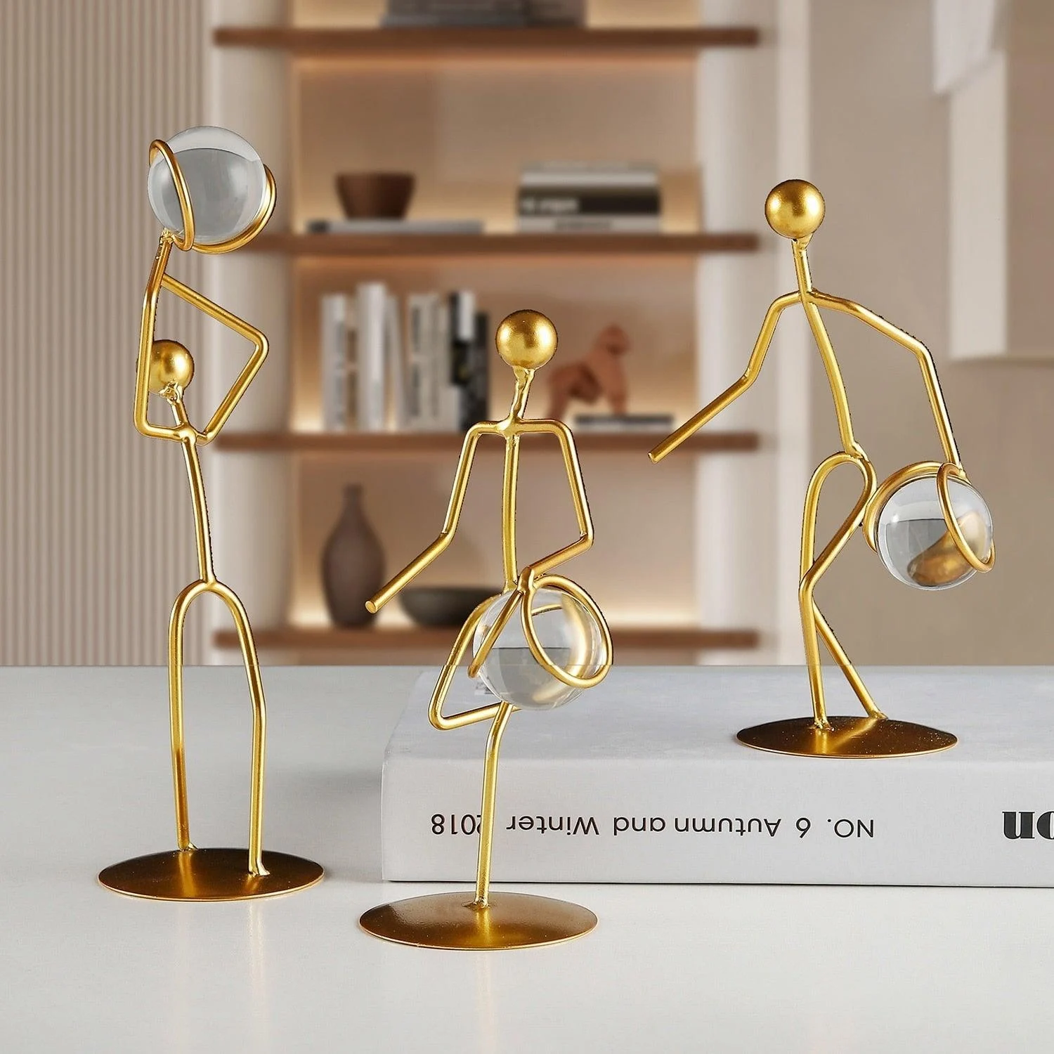 GoldenIronNBAFigurines-Homeko3 Golden Iron NBA Figurines - Homeko