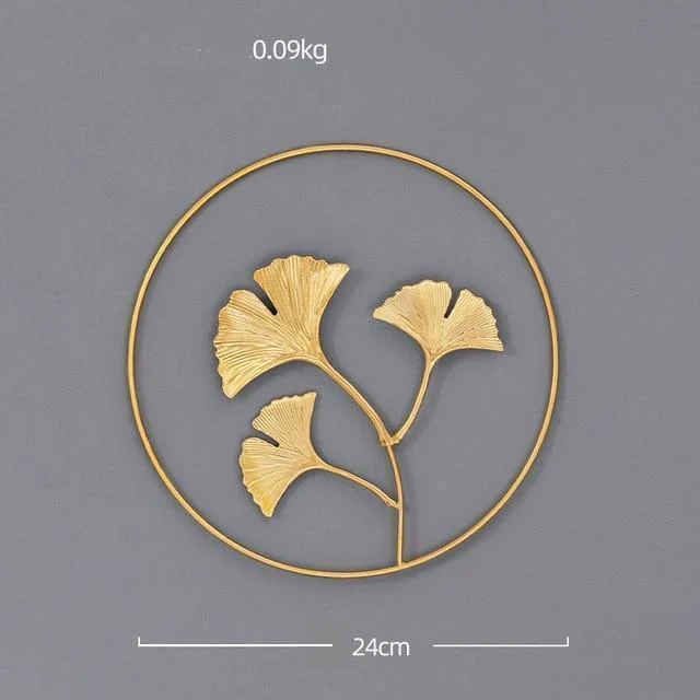 Golden Leaf Wall Decor - Homeko