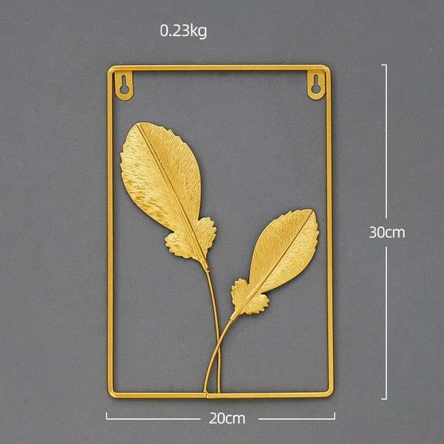 GoldenLeafWallDecor-Homeko11 Golden Leaf Wall Decor - Homeko