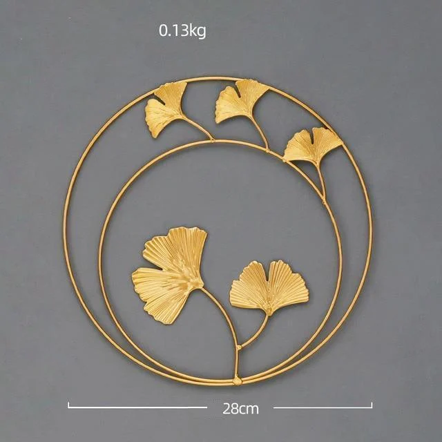 GoldenLeafWallDecor-Homeko12 Golden Leaf Wall Decor - Homeko