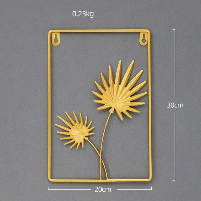 GoldenLeafWallDecor-Homeko13 Golden Leaf Wall Decor - Homeko