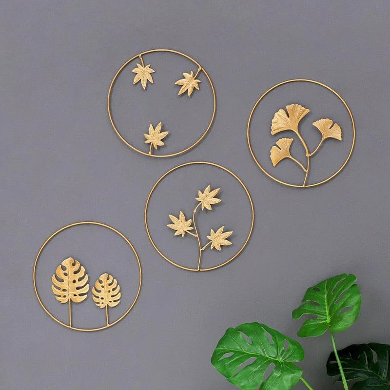 GoldenLeafWallDecor-Homeko5 Golden Leaf Wall Decor - Homeko