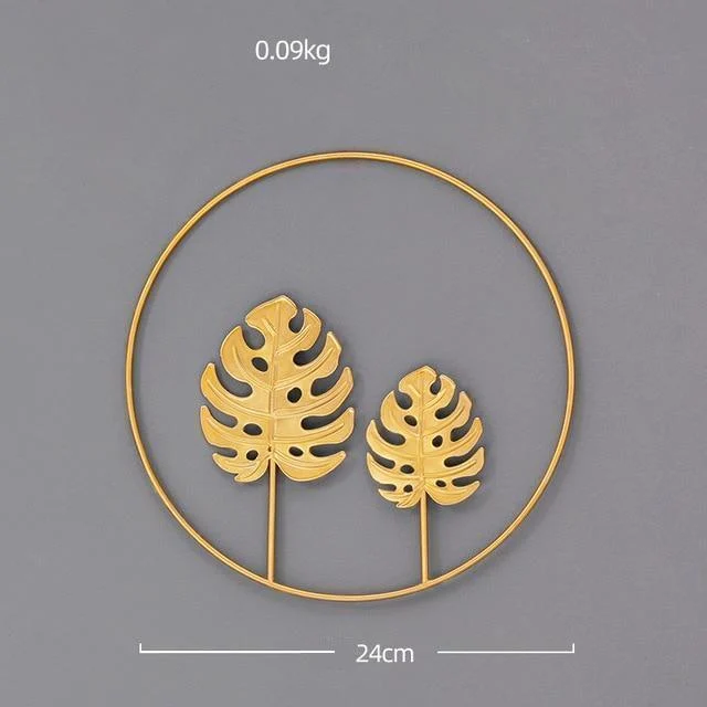 GoldenLeafWallDecor-Homeko8 Golden Leaf Wall Decor - Homeko