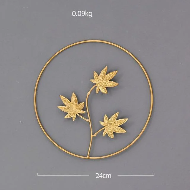 GoldenLeafWallDecor-Homeko9 Golden Leaf Wall Decor - Homeko
