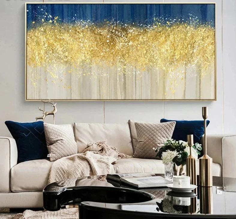 Golden Coins Tree Wall Canvas Art -
