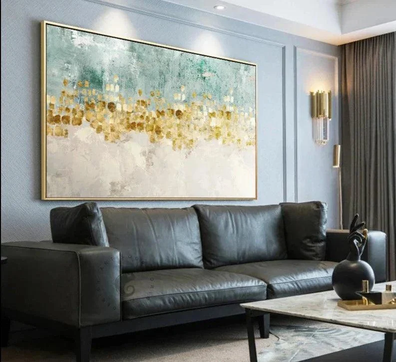 Golden Coins Tree Wall Canvas Art -