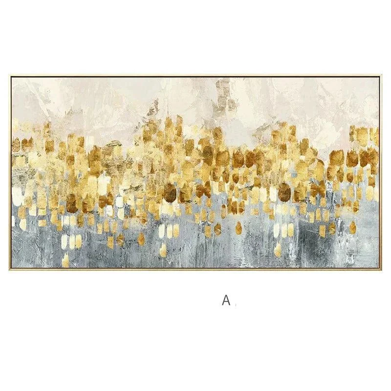 Golden Coins Tree Wall Canvas Art -