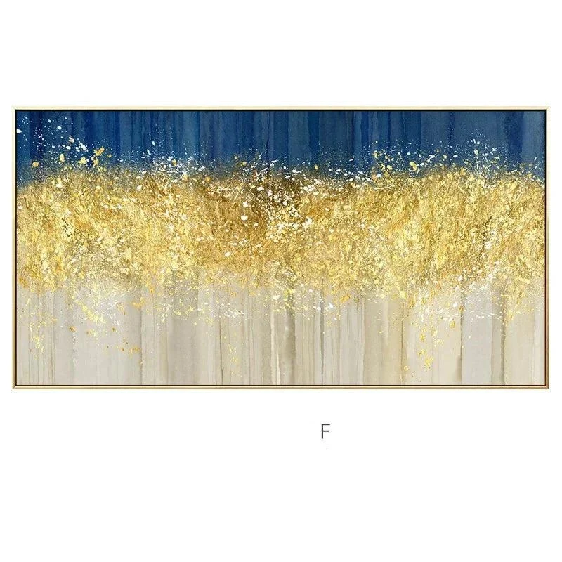 Golden Coins Tree Wall Canvas Art -