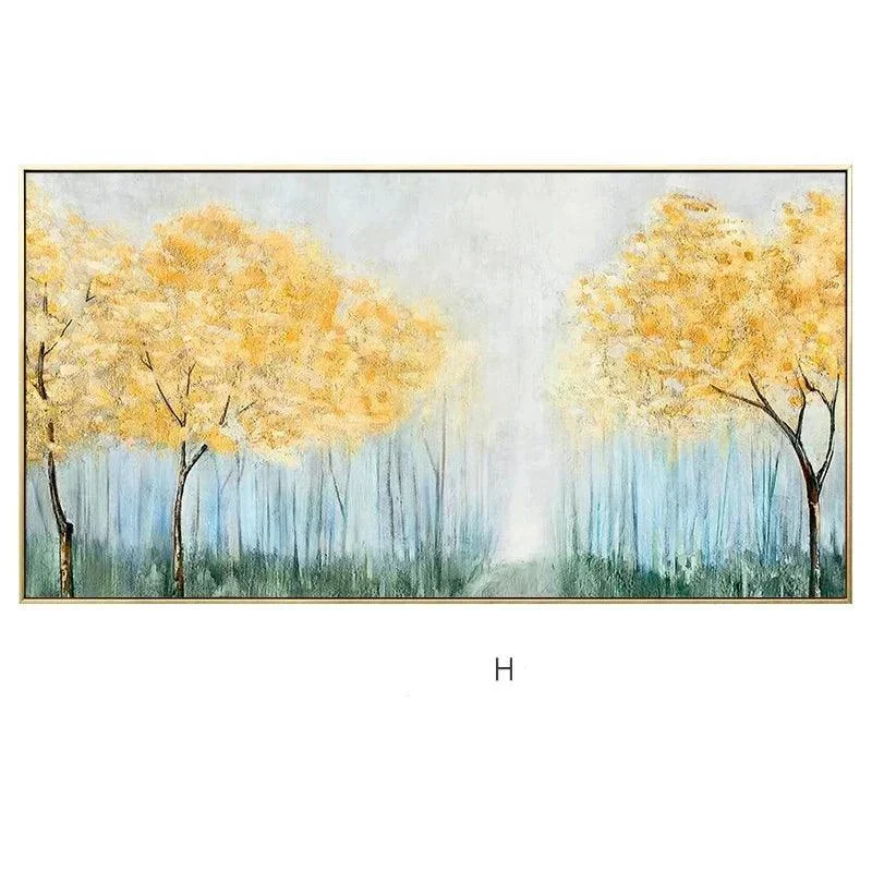 Golden Coins Tree Wall Canvas Art -