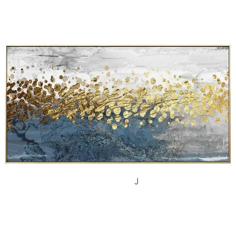 Golden Coins Tree Wall Canvas Art -