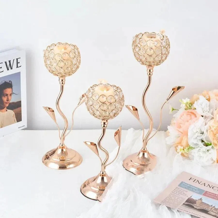 Golden_Crystal_Flower_Shape_Candlestick_Holder_Set_-_-_tag1_-4243445 Golden Crystal Flower Shape Candlestick Holder Set - - #tag1#