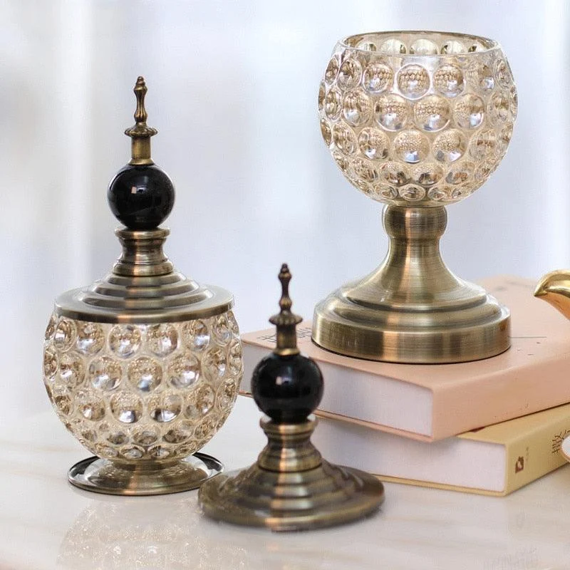 Golden_Crystal_Glass_Storage_with_Cover_-_-4196773 Golden Crystal Glass Storage with Cover -