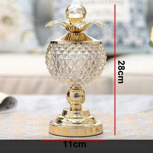 Golden_Crystal_Glass_Storage_with_Cover_-_-4196784 Golden Crystal Glass Storage with Cover -
