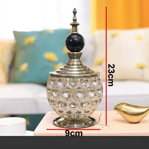 Golden_Crystal_Glass_Storage_with_Cover_-_-4196787 Golden Crystal Glass Storage with Cover -