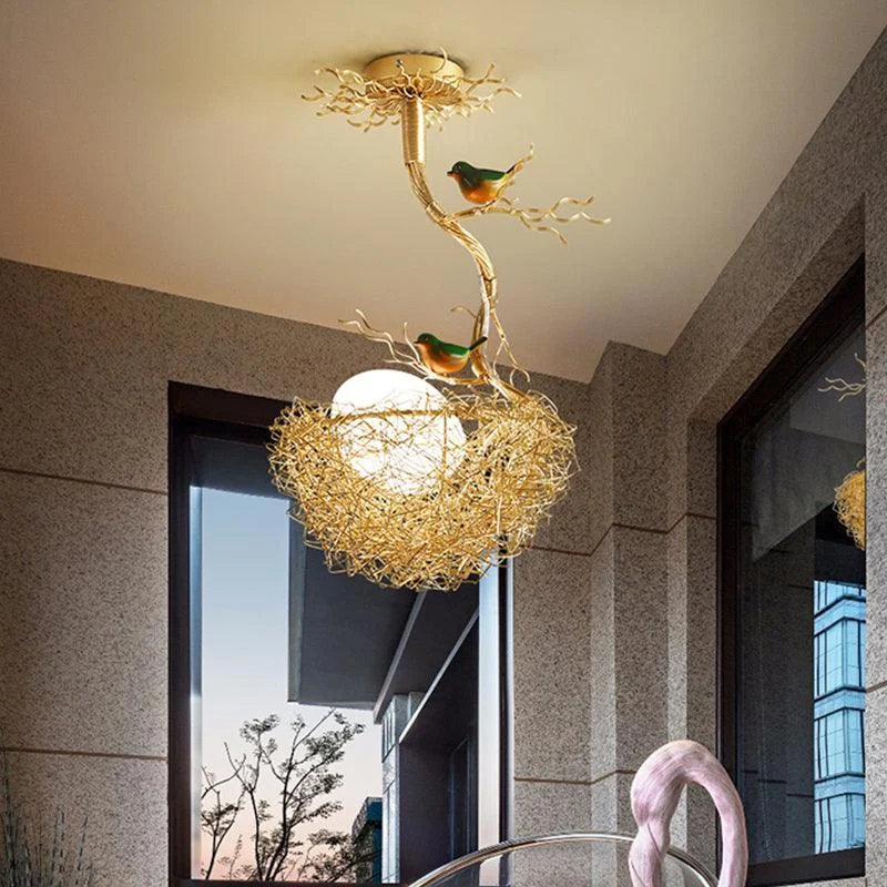 Golden_Pendant_Lamp_with_Milky_White_Glass_Ball_and_Birds_-_-_tag1_-4244079 Golden Pendant Lamp with Milky White Glass Ball and Birds - - #tag1#