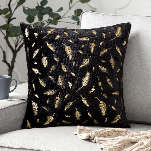 Golden Plush Pillow Cover -  - #tag1#