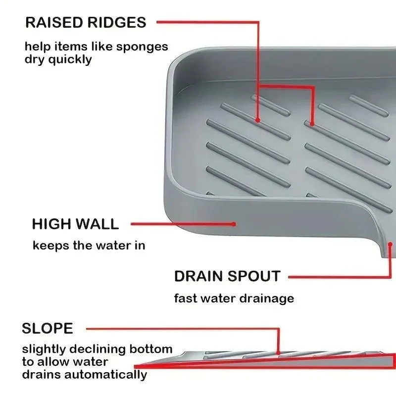 Gootsteen Siliconen Bakje Met Afvoer Zeepspons Opberghouder Aanrecht Scrubber Borstel Zeep Opbergrek Keuken Organizer.jpg 9a84ef4d 89b6 45d6 958f A45745a18eec