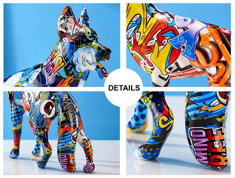 GraffitiDogStatuette-Homeko10 Graffiti Dog Statuette - Homeko