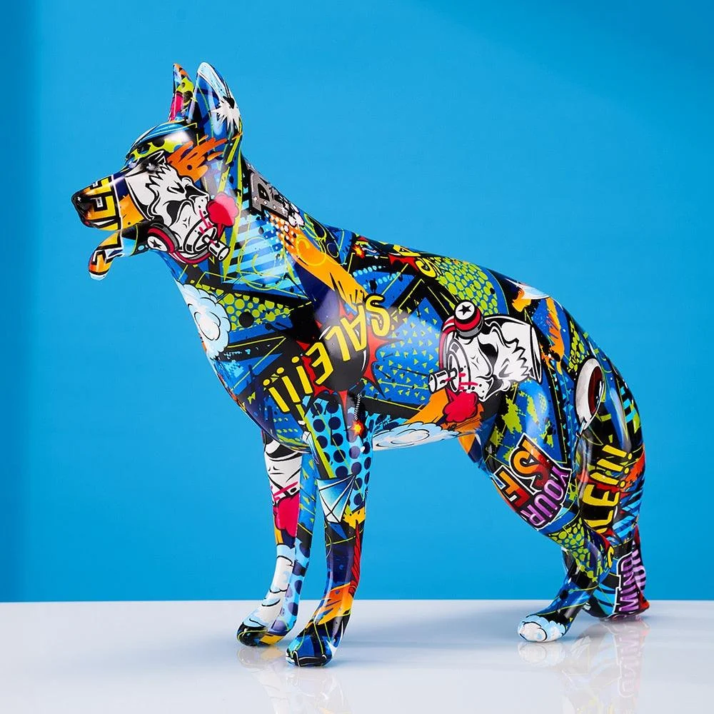 GraffitiDogStatuette-Homeko13 Graffiti Dog Statuette - Homeko
