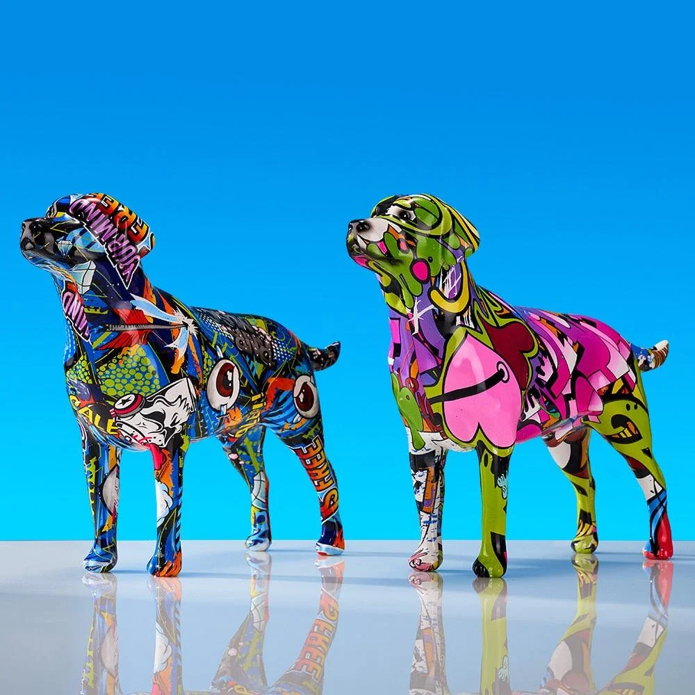 GraffitiDogStatuette-Homeko4 Graffiti Dog Statuette - Homeko