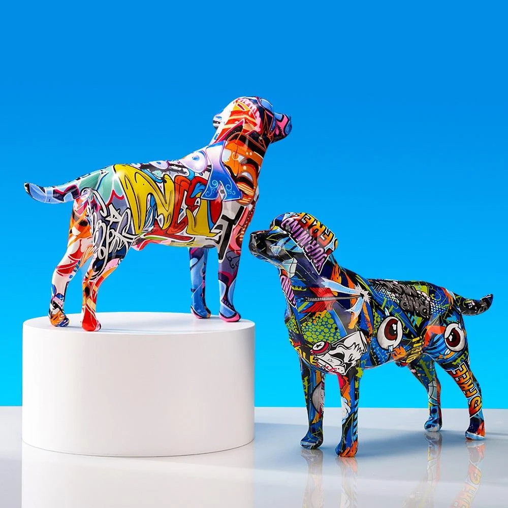 GraffitiDogStatuette-Homeko5 Graffiti Dog Statuette - Homeko