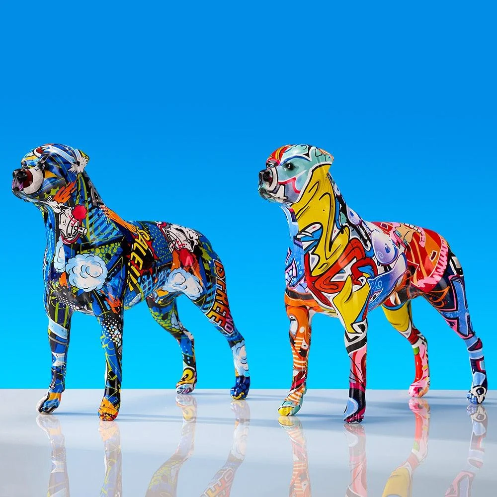GraffitiDogStatuette-Homeko6 Graffiti Dog Statuette - Homeko