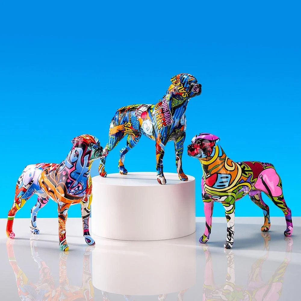 GraffitiDogStatuette-Homeko7 Graffiti Dog Statuette - Homeko