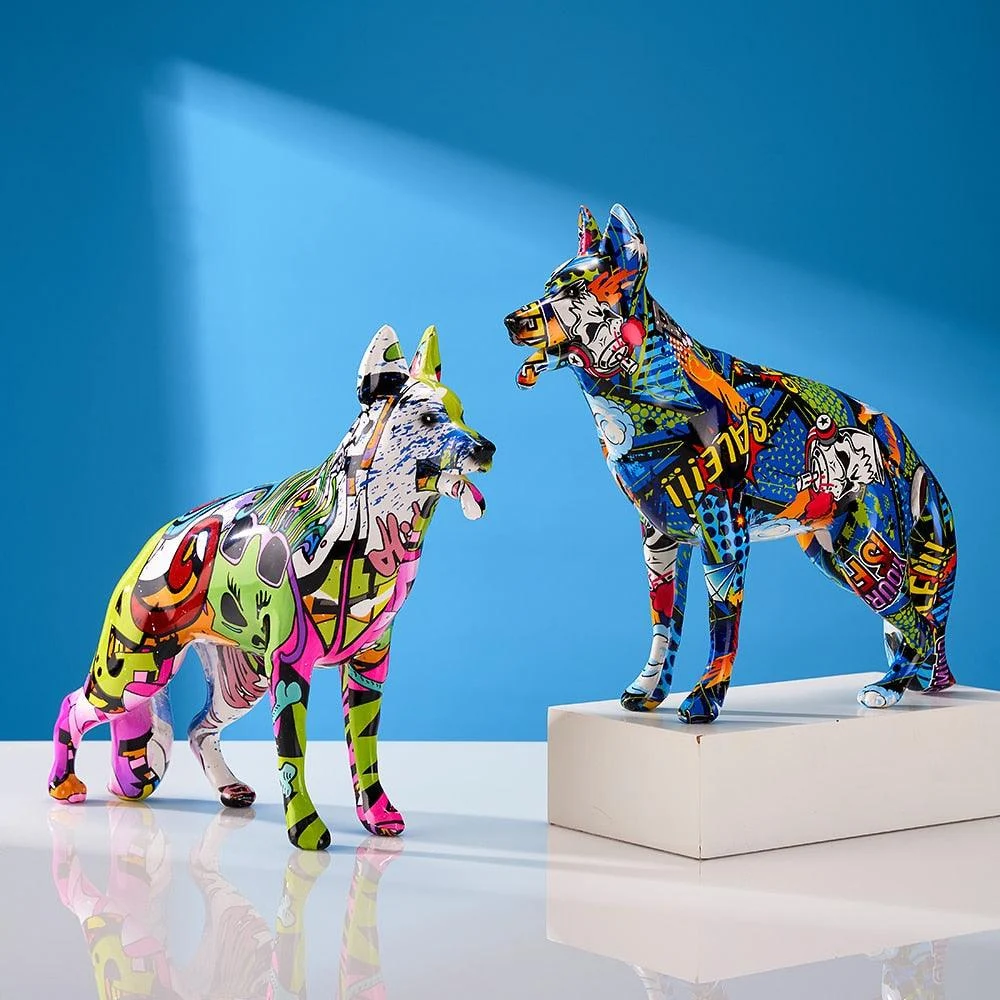 GraffitiDogStatuette-Homeko8 Graffiti Dog Statuette - Homeko