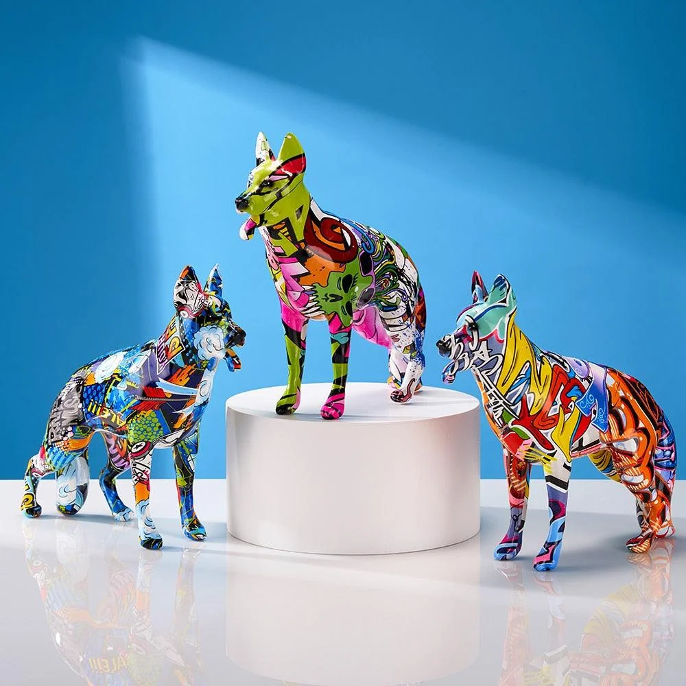 GraffitiDogStatuette-Homeko9 Graffiti Dog Statuette - Homeko
