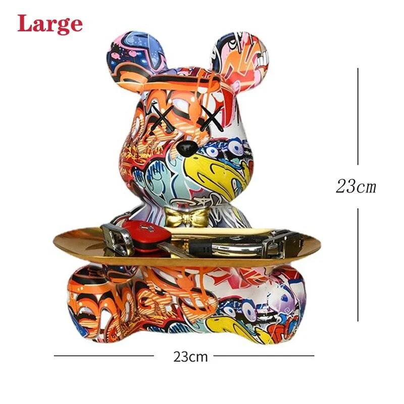 GraffitiTeddyBearTray-Homeko10 Graffiti Teddy Bear Tray - Homeko