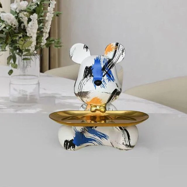 GraffitiTeddyBearTray-Homeko14 Graffiti Teddy Bear Tray - Homeko