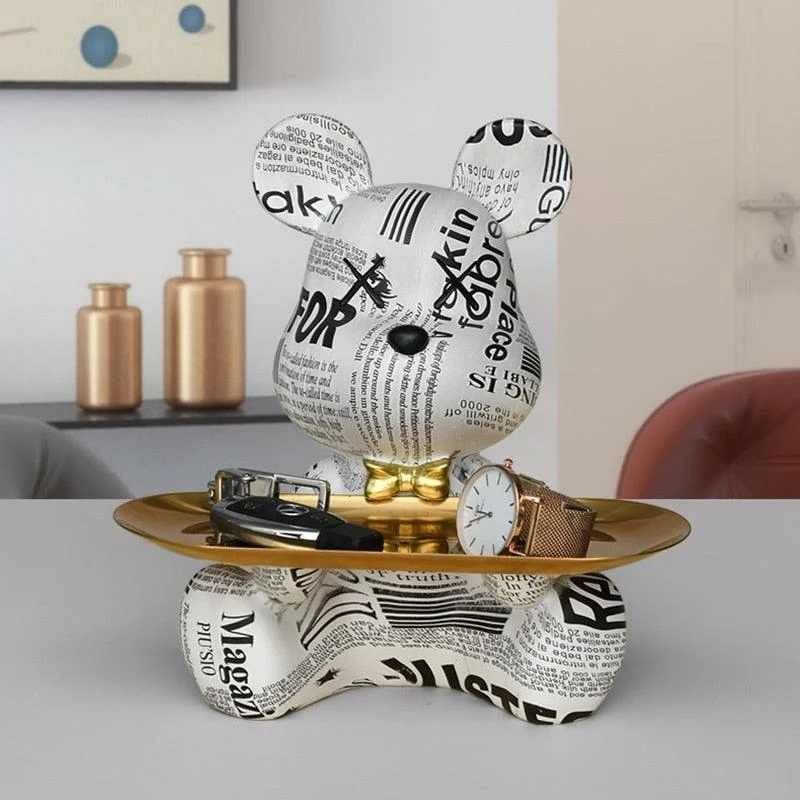 GraffitiTeddyBearTray-Homeko2 Graffiti Teddy Bear Tray - Homeko