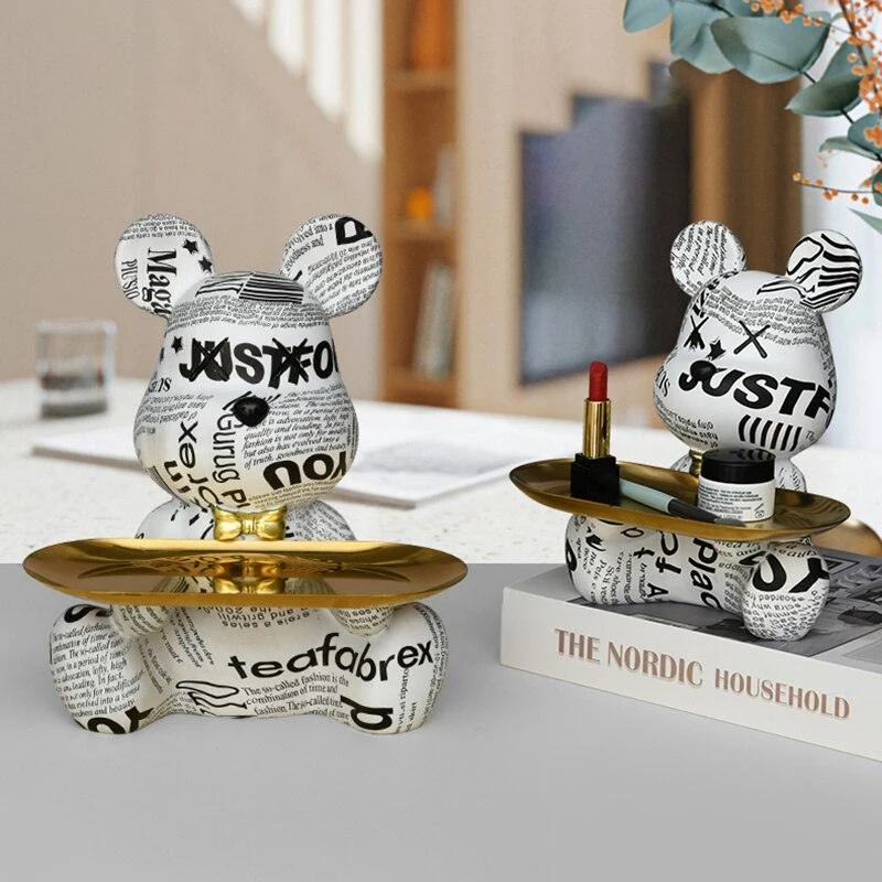 GraffitiTeddyBearTray-Homeko4 Graffiti Teddy Bear Tray - Homeko