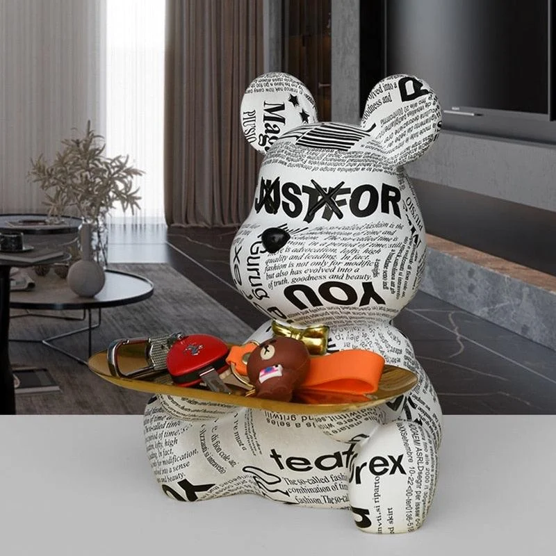 GraffitiTeddyBearTray-Homeko7 Graffiti Teddy Bear Tray - Homeko