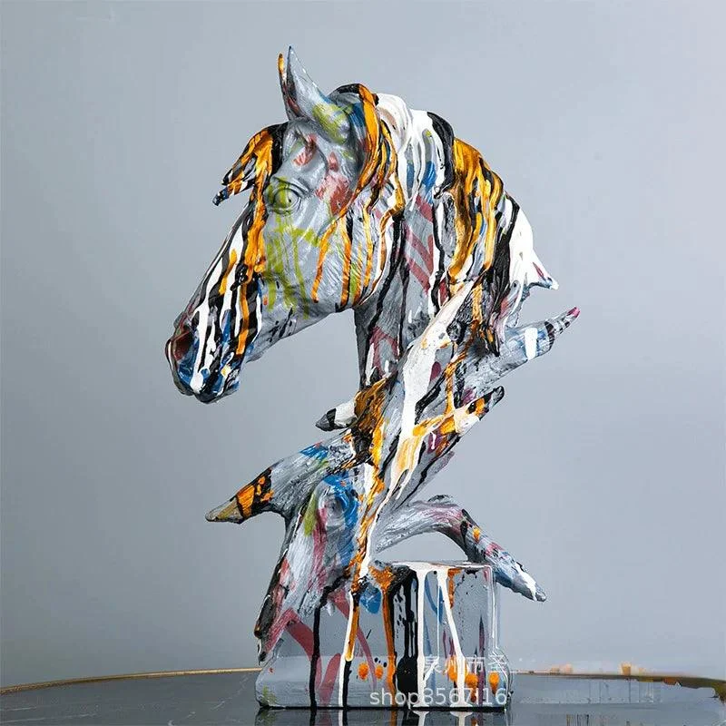Graffiti_Horse_Head_Statue_-_-4197699 Graffiti Horse Head Statue -