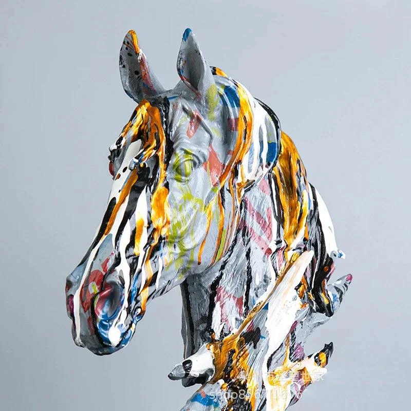 Graffiti_Horse_Head_Statue_-_-4197702 Graffiti Horse Head Statue -