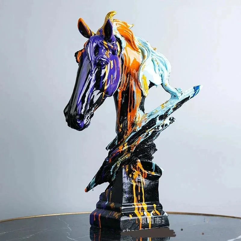 Graffiti_Horse_Head_Statue_-_-4197705 Graffiti Horse Head Statue -