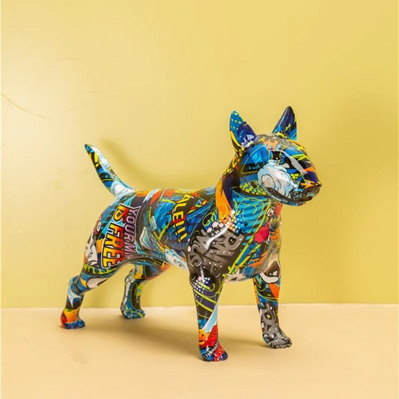 Graffiti_Painted_Bull_Terrier_Dog_Art_Sculpture_-_-4197787 Graffiti Painted Bull Terrier Dog Art Sculpture -