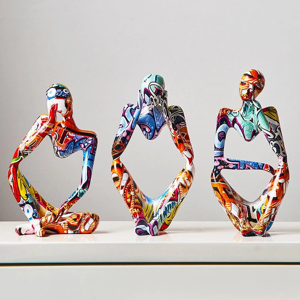 Graffiti Thinker Sculpture -
