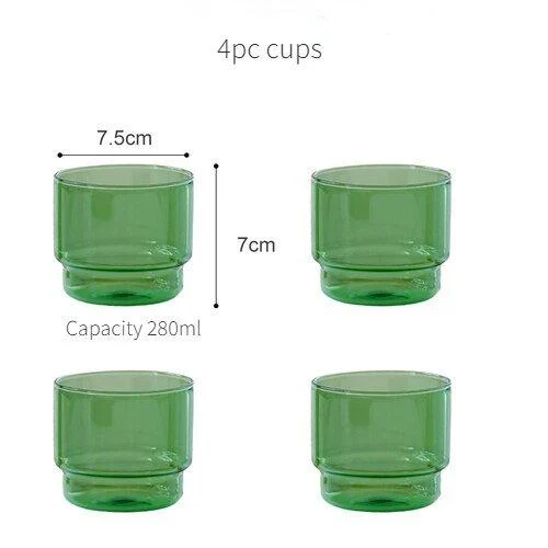 Green_Glass_Teacup_Saucer_Sets_-_-_tag1_-4246014 Green Glass Teacup & Saucer Sets - - #tag1#