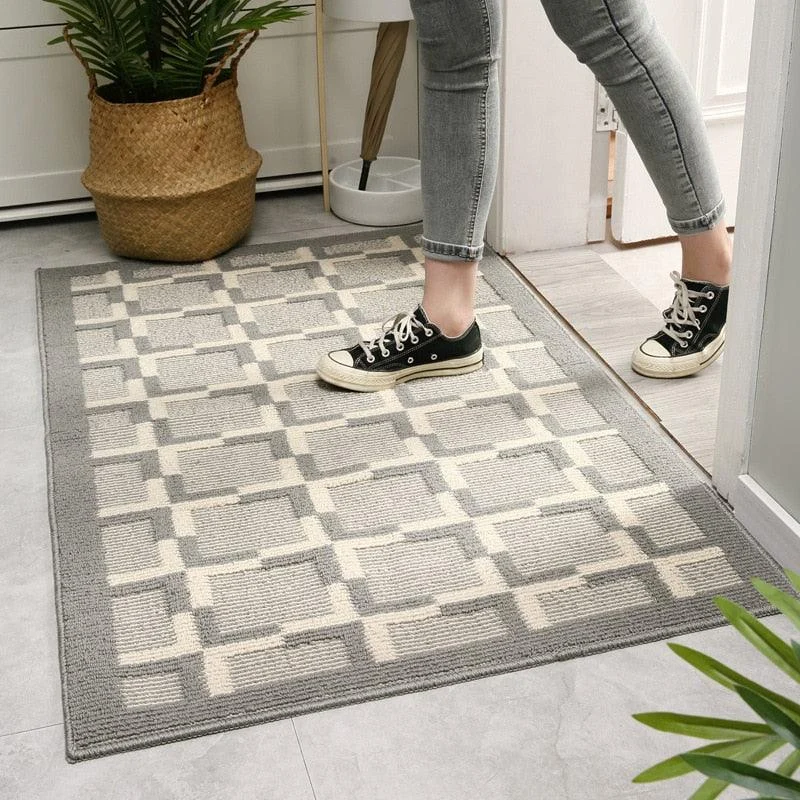 Grey_Cross_Line_Rug_Modern_Non-Slip_Absorbent_Carpet_Washable_-_-4198353 Grey Cross Line Rug Modern Non-Slip Absorbent Carpet Washable -