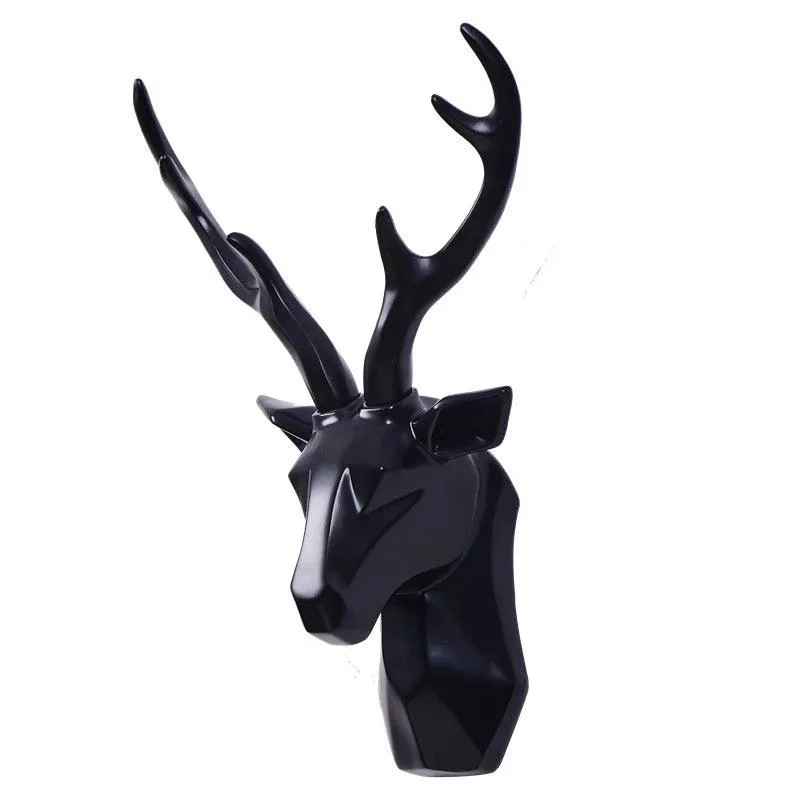 Grote-Maat-3D-Herten-Hoofd-Standbeeld-Sculptuur-Kamer-Home-Wanddecoratie-Accessoires-Dier-Beeldje-wedding-Party-Decoratieve Grote Maat 3d Herten Hoofd Standbeeld Sculptuur Kamer Home Wanddecoratie Accessoires Dier Beeldje Wedding Party Decoratieve