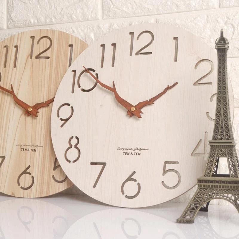 Wooden 3D Wall Clock - ISTANBULLU LTD