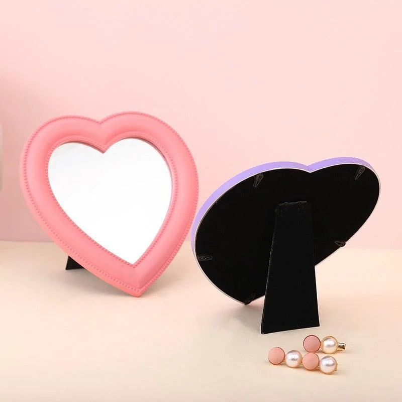 H27d662f8af58450a9dae297ee174da84x Pink Heart Shaped Compact Mirror - ISTANBULLU LTD