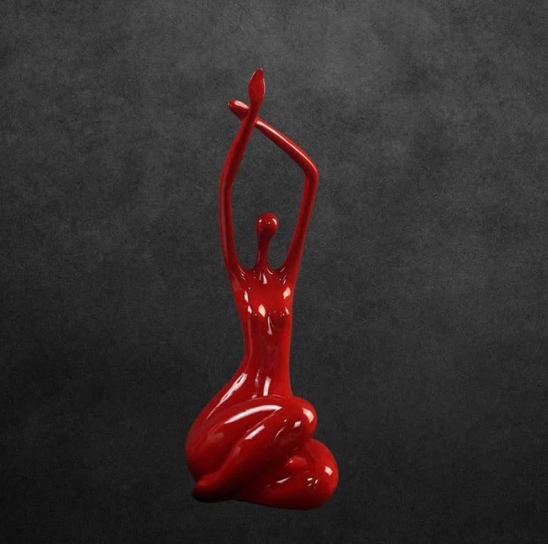 H4383ab22d0824b24ad2936e4b5080460M Yoga Woman Sculpture - ISTANBULLU LTD