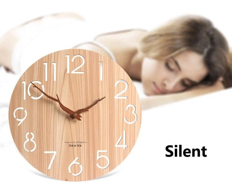 Wooden 3D Wall Clock - ISTANBULLU LTD