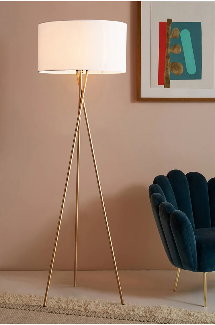Contemporary Tripod Floor Living Room Lamp Light