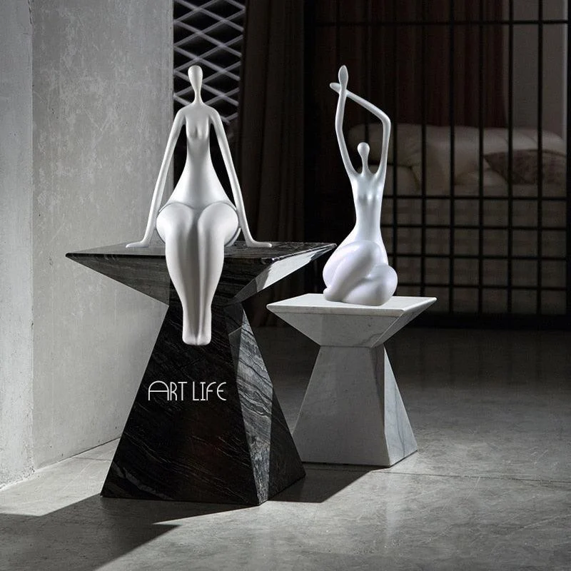 H739e6105fef643c2abf5c0a3eda637e9M Yoga Woman Sculpture - ISTANBULLU LTD