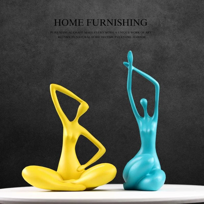 H741e5aa9ad3d440d9632e0cec463fc21M Yoga Woman Sculpture - ISTANBULLU LTD