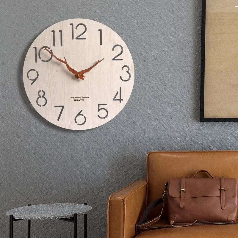 Wooden 3D Wall Clock - ISTANBULLU LTD